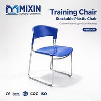 Chaise de conférence en plastique durable, empilable, multi-usages, pour l'école, l'hôtel, la maison, le bureau, l'hôpital