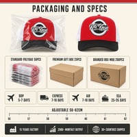 Casquette de baseball rouge personnalisée style camionneur, dos en maille blanche, visière noire, patch brodé, réglable, vente en gros, OEM, faible MOQ