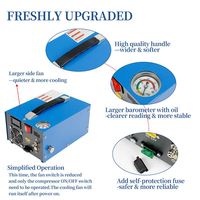 Compresseur d'air portable 12V PCP sans huile 4500PSI 300Bar avec moteur et pompe refroidie par air pour bouteilles de plongée et équipement gonflable