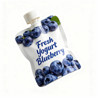 Capuchon en plastique personnalisé pour sachet, emballage réutilisable, sachet à bec verseur avec capuchon pour jus, purée, liquide, emballage en plastique
