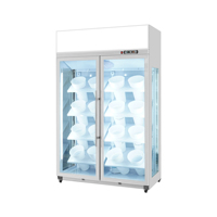 Réfrigérateur vertical pour fleurs fraîches à porte vitrée Low-E réglable et économe en énergie 1200L avec éclairage LED pour fleuristes