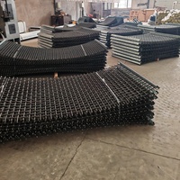 Fournisseur d'usine de tamis vibrants en treillis métallique ondulé industriel, tamis rotatif à trommel avec services de soudage et de pliage