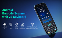 Terminal de colector de datos PDA resistente de 4 pulgadas Android con teclado digital y escáner de código de barras 1D 2D NFC 13,56 MHz de mano