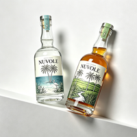 Bouteilles de vin vides transparentes avec logo personnalisé, 750 ml, bouteilles en verre rondes, 500 ml, bouteille de liqueur en verre, bouteille de whisky de haute qualité, luxe avec couvercle
