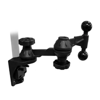 Brazo oscilante doble para barco, cabezal de bola doble, soporte de monitor ajustable universal, montaje oscilante Dual para plotters