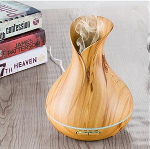 Humidificateur ultrasonique USB silencieux et pratique pour aromathérapie, design texturé, portable, en plastique, aspect bois profond, pour la maison - Product Image 4