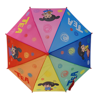 Parapluie personnalisé pour enfants, ouverture manuelle, non pliable, avec poignée anti-pincement et bords arrondis, pour garçons et filles de maternelle