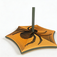 Jouet sensoriel anti-stress portable imprimé en 3D, motif toile d'araignée, étoile, fractal, hexagone, avec poignées