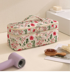 Trousse de Voyage Matelassée Grande Capacité Légère à Fermeture Éclair Double Couche pour Cosmétiques, Sèche-<span class=keywords><strong>Cheveux</strong></span>, Fer à Boucler et <span class=keywords><strong>Lisseur</strong></span> - Product Image 6