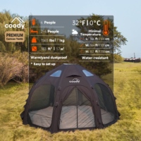 Tente pneumatique Coody Dome - Noire, imperméable, protégée contre les UV, tente gonflable pour l'extérieur