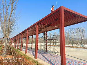 נירוסטה מסדרון מבנה פלדה גן חיצוני נוף מסדרון ביתן יצרן מקורי של אזור מגורים - Product Image 4