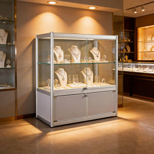 Vitrine d'exposition en acrylique personnalisée avec éclairage LED pour les magasins <span class=keywords><strong>de</strong></span> détail, les centres commerciaux, les bijouteries - Product Image 1