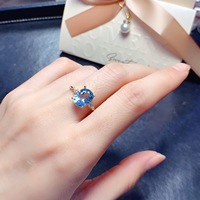 Factory Wholesale Dainty 925 Sterling Silver Natural Gemstone Wedding Ring Stackable Minimalist OEM ODM Jewelry for Daily Wear