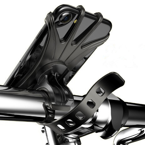 Silicone Bicycle Motorcycle Mount Smart Cell Mobile Phone Holder Stand Universal Flexible 360 Rotatable