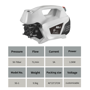 Oferta Especial: Hidrolavadora de Alta Presión 5G-1, 1500W, 70Bar, 7L/min - Limpiador Eléctrico Portátil para Lavado de Autos y Limpieza Exterior - Product Image 2