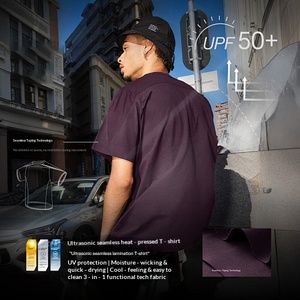 Men 3D Ultrasonic Bonded Polyester T Shirt <b>Quick</b> Dry Cool Breathable Mesh Outdoor Short Sleeve S-XL Multi Colors - Product Image 3