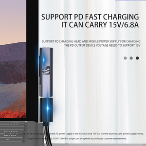 อะแดปเตอร์ชาร์จพื้นผิว USB C ตัวเมียกับพื้นผิวแม่เหล็กอะแดปเตอร์102W 4A 15V เข้ากันได้กับแล็ปท็อปพื้นผิว Microsoft - Product Image 4