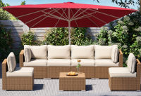 Offre Spéciale personnalisé grande taille 5x5m 6x6m 7x7m énorme parapluie extérieur bière café boisson bar parasol télescopique parasol