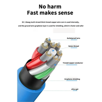 Cables de Carga Rápida OEM de 120W, Trenzados, 6A, Tipo-C, de Nailon, para iPhone, Samsung, Huawei, Xiaomi