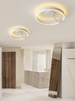JYLIGHTING Design Plafonnier à LED à intensité variable dans le salon, chambre à coucher, restaurant, balcon, lampe ronde moderne de créateur
