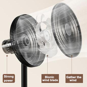 Table Floor Height Adjustable Plastic Cooler Air Cooling 2 in 1 Office Household <b>Stand</b> <b>Fan</b> <b>Stand</b> <b>Fan</b> Fh-686 El - Product Image 2