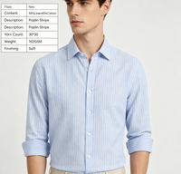 Tissu en stock rayé tissé teint en fil, respirant et écologique, 55 % lin 45 % coton, pour chemises formelles, décontractées, uniformes, homme, femme, enfant