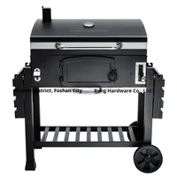 Grand Barbecue Américain en Fonte au Charbon Style Coréen, Portable Premium pour Maison avec Revêtement en Poudre