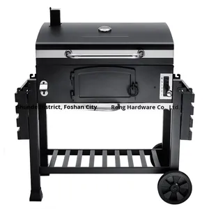 Grand <span class=keywords><strong>Barbecue</strong></span> Américain <span class=keywords><strong>en</strong></span> <span class=keywords><strong>Fonte</strong></span> au <span class=keywords><strong>Charbon</strong></span> Style Coré<span class=keywords><strong>en</strong></span>, Portable Premium pour Maison avec Revêtement <span class=keywords><strong>en</strong></span> Poudre - Product Image 3