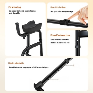 In lega di alluminio <span class=keywords><strong>a</strong></span> quattro zampe stampella multifunzionale per adulti riabilitazione deambulazione braccio supporto Rollator Walker persona disabile - Product Image 2
