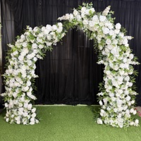 Künstliche Blume Neues Design Horn bogen blume für Hochzeits dekoration Blumen reihe für Ereignis dekoration