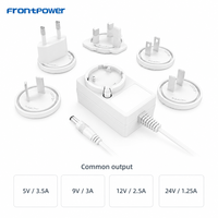 Chargeur secteur OEM 9V 3A/12V 2.5A/24V 1.25A 30W avec prises interchangeables US EU UK AU BS JP PSE KC SAA, adaptateur secteur EN62368/EN61558
