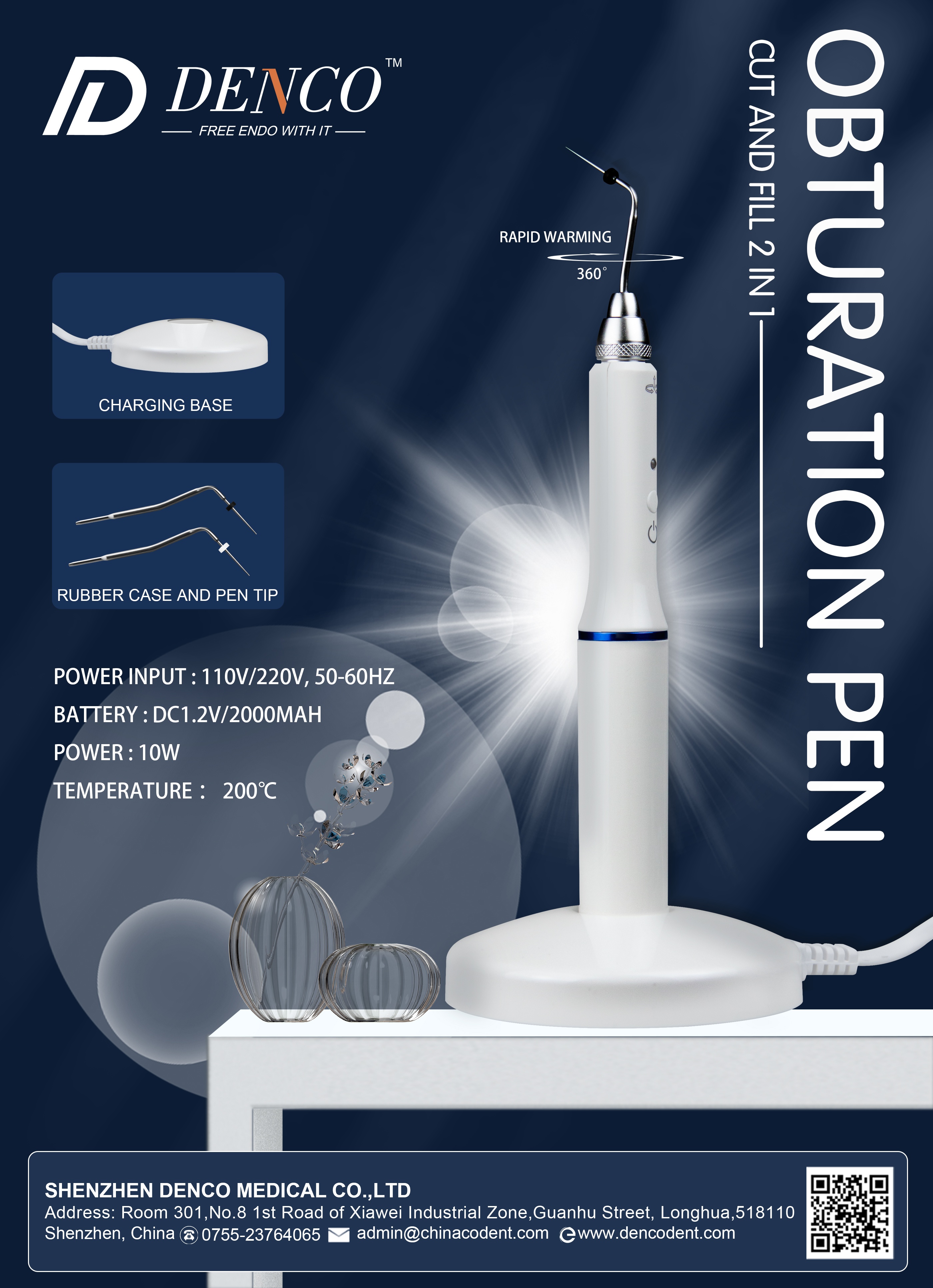 2021DENCO Endo Equipments Dental Instruments Obturation Pen Gutta Percha Points Cutting And Filling