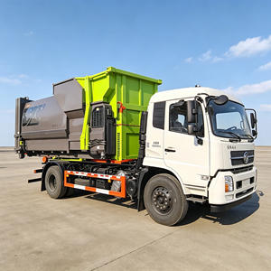 Camión de basura Dongfeng Kinland de 16 toneladas fabricado en China con sistema roll-off y contenedor compactador móvil para licitaciones. - Product Image 5