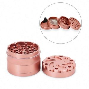Hot Sale Aluminum Alloy 63*50mm 4 Layers Concave Smoking <b>Herb</b> Tobacco <b>Grinder</b> - Product Image 1