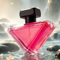 Frasco de Perfume Vacío de Vidrio Transparente de 30ml/100ml con Pulverizador y Tapa Negra, Personalizable con Fragancia de Lujo OEM