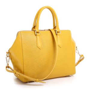 Hot Selling Large Capacity Ladies Leather Tote <strong>Bag</strong> <strong>Punching</strong> Holes Bright Color Series Business Women's Tote <strong>Bag</strong> - Product Image 2