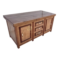 Buffet en bois massif blanc le plus vendu, comptoir assemblé pour banquets de mariage en extérieur, mobilier de restaurant