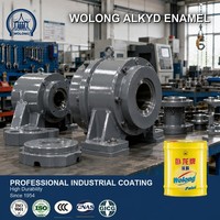 Peinture émail alkyde brillante Wolong de qualité supérieure, couche de finition longue durée résistante aux intempéries pour machines en acier et bois