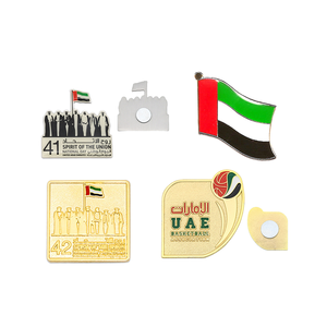 Diseño personalizado de alta calidad, su propio logotipo de metal, esmalte epoxi, bandera de los Emiratos Árabes Unidos, recuerdo, PIN de solapa de Dubái para el Día Nacional - Product Image 1