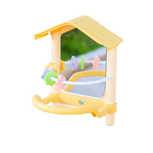 Espejo Decorativo con Sonido de Pájaro para Jaula, Accesorio Colgante para Pájaros, Juguete para Periquitos, Cotorras y Otras Aves, Diseño de Piel de Tigre y Peonía, Redondo - Product Image 1