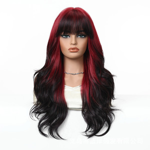 Peluca de encaje frontal pequeña para mujer, cubre toda la cabeza, encaje transparente, peluca de cosplay para Halloween, disfraz de Navidad, ondas grandes, 180% de densidad - Product Image 4