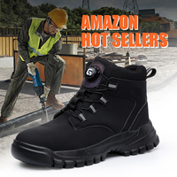 Botas de Trabajo Antideslizantes de Caña Alta para Hombre GUYISA, Calzado de Seguridad de Protección Laboral de Verano, Antiaplastamiento y Antipinchazos