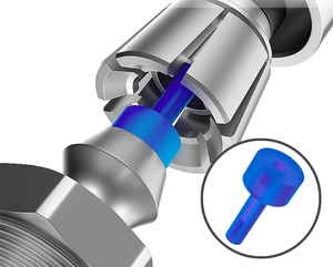 Acoplador Zerk autoblocante de alta presión con punta de pistola de engrase Premium para herramientas de lubricación neumática de mano - Product Image 3