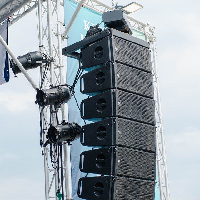 Professional Line Array Speaker W-210C 800W RMS/3200W Peak Dual 10" Waterproof Portable Birch Plywood Outdoor Event Sound