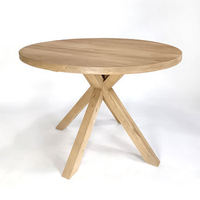 Ensemble de table basse convertible en bois massif rond moderne - Taille et couleur personnalisables - Meubles de salon pour la maison