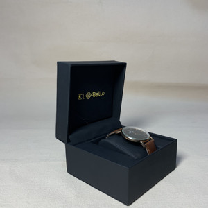 Thông Minh Du Lịch Lưu Trữ Đồng Hồ Di Động Bảo Vệ Không Thấm Nước Tay Đồng Hồ Hiển Thị Tùy Chỉnh Mens Đen Làm Bằng Da - Product Image 4