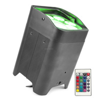 Projecteur LED GLEE DJ pour scène et mariage, silencieux, 6x18W 6*18W 6-en-1, alimenté par batterie, sans fil DMX Wifly, télécommande IRC, Uplight