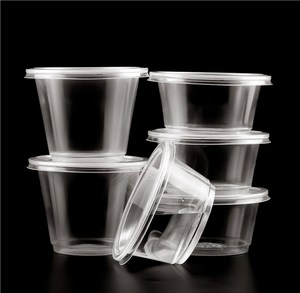 Disposable Plastic PP Microwave Safe Leakproof Hot Deli Food Container Sauce Cup Bowl with Lid Transparent 5oz OEM Clear Round