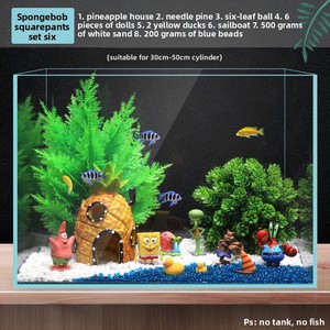 Adorno de Resina para Acuario <span class=keywords><strong>Casa</strong></span> de <span class=keywords><strong>Piña</strong></span> de <span class=keywords><strong>Bob</strong></span> <span class=keywords><strong>Esponja</strong></span>, Set Completo con Escondite y Decoración - Product Image 3