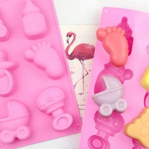 Moules écologiques pour la fabrication de bougies et de savons, logo personnalisé, moule en silicone à 6 cavités en forme de téton et de pied, outils de pâtisserie, moules OEM/ODM - Product Image 2